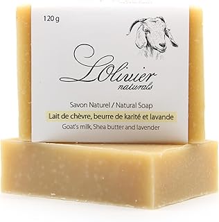 2 Pack Goat's Milk Soap - With Shea Butter and Lavender - All Natural Bar Soap - Handmade Soap - Made in Canada