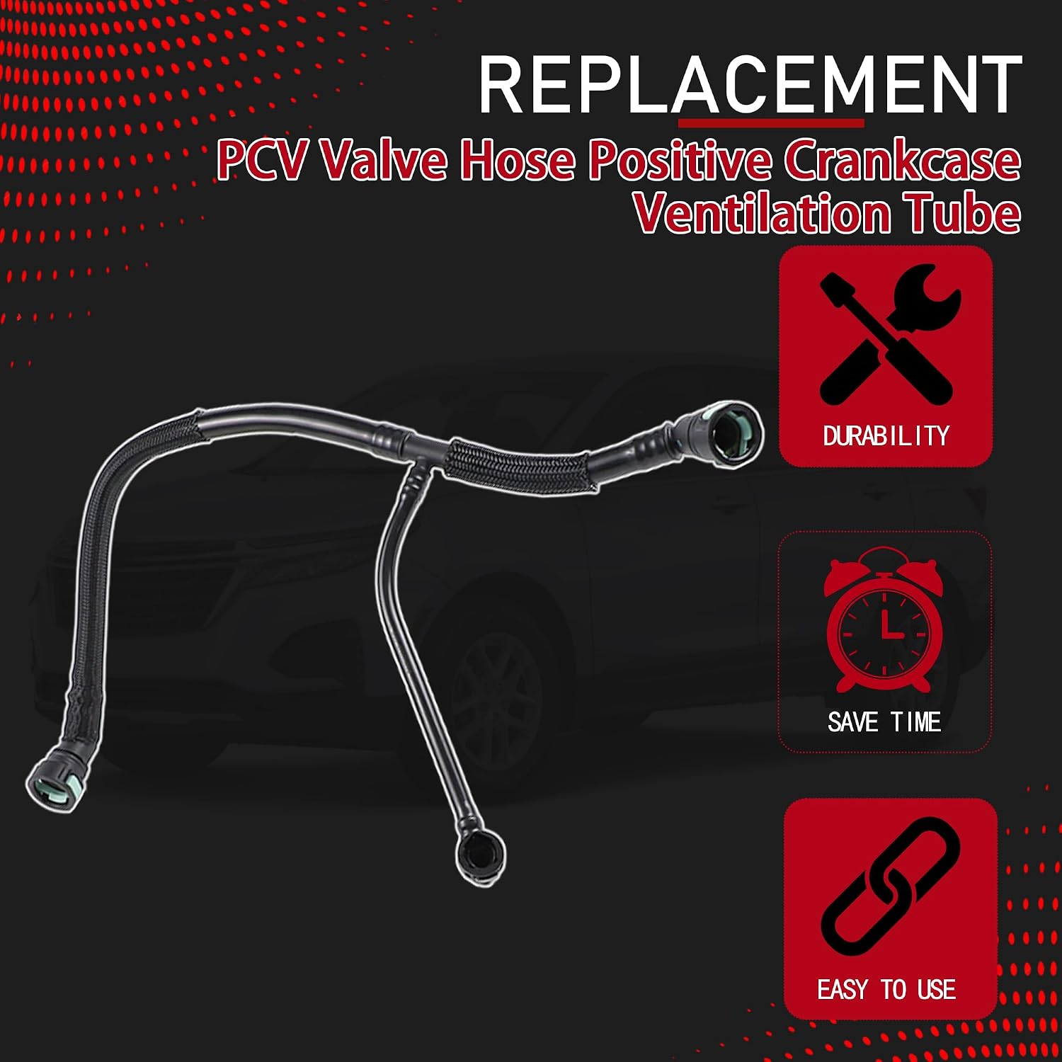 PCV Valve Hose Positive Crankcase Ventilation Tube Compatible with 2018-2022 EQUINOX TERRAIN 1.5L Replaces 12680624 12687544 12668725
