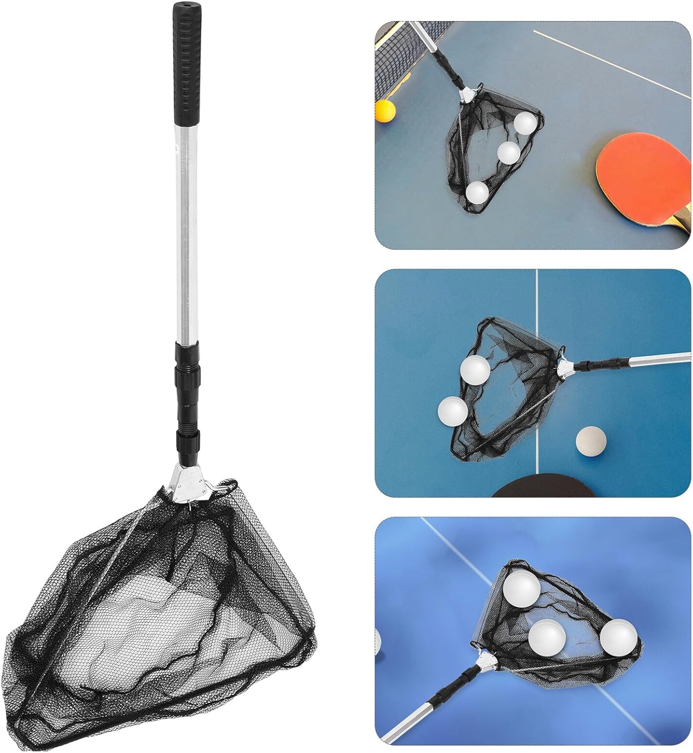 Portable Telescopic Table Tennis Balls Picker with Lightweight Retractable Handle Convenient Balls Collector for Indoor and Outdoor Use Space-Saving Design