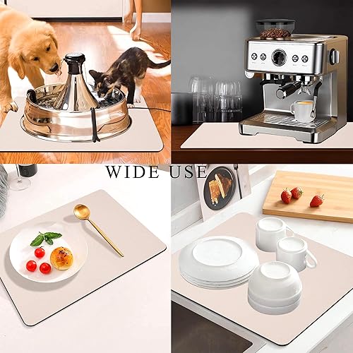 Tapete de café para encimeras, accesorios de barra de café para colocar debajo de la máquina de café expreso, tapete de goma absorbente para ocultar