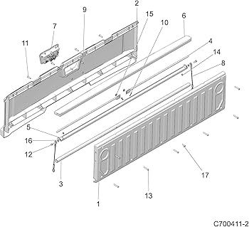 Amazon.com: Polaris 5450711-070 Black Inner Tailgate Panel Ranger