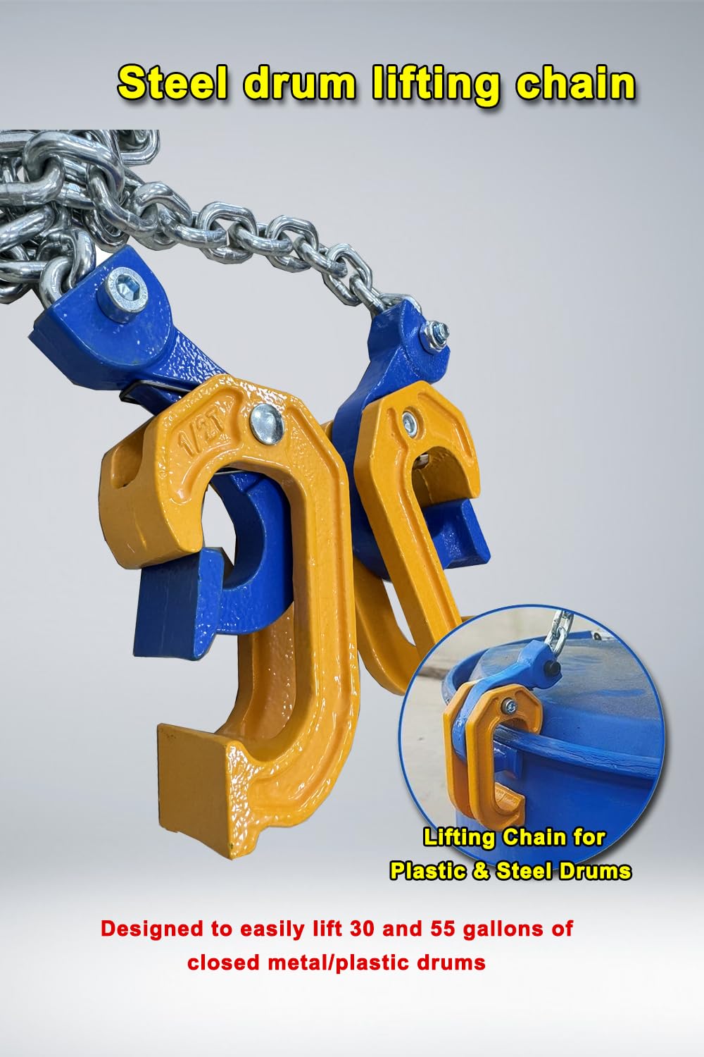1 Ton Barrel Lifting Chain - 2 Hooks, FREE SHIPPING -4 1 Ton Barrel Lifting Chain - 2 Hooks, FREE SHIPPING -4