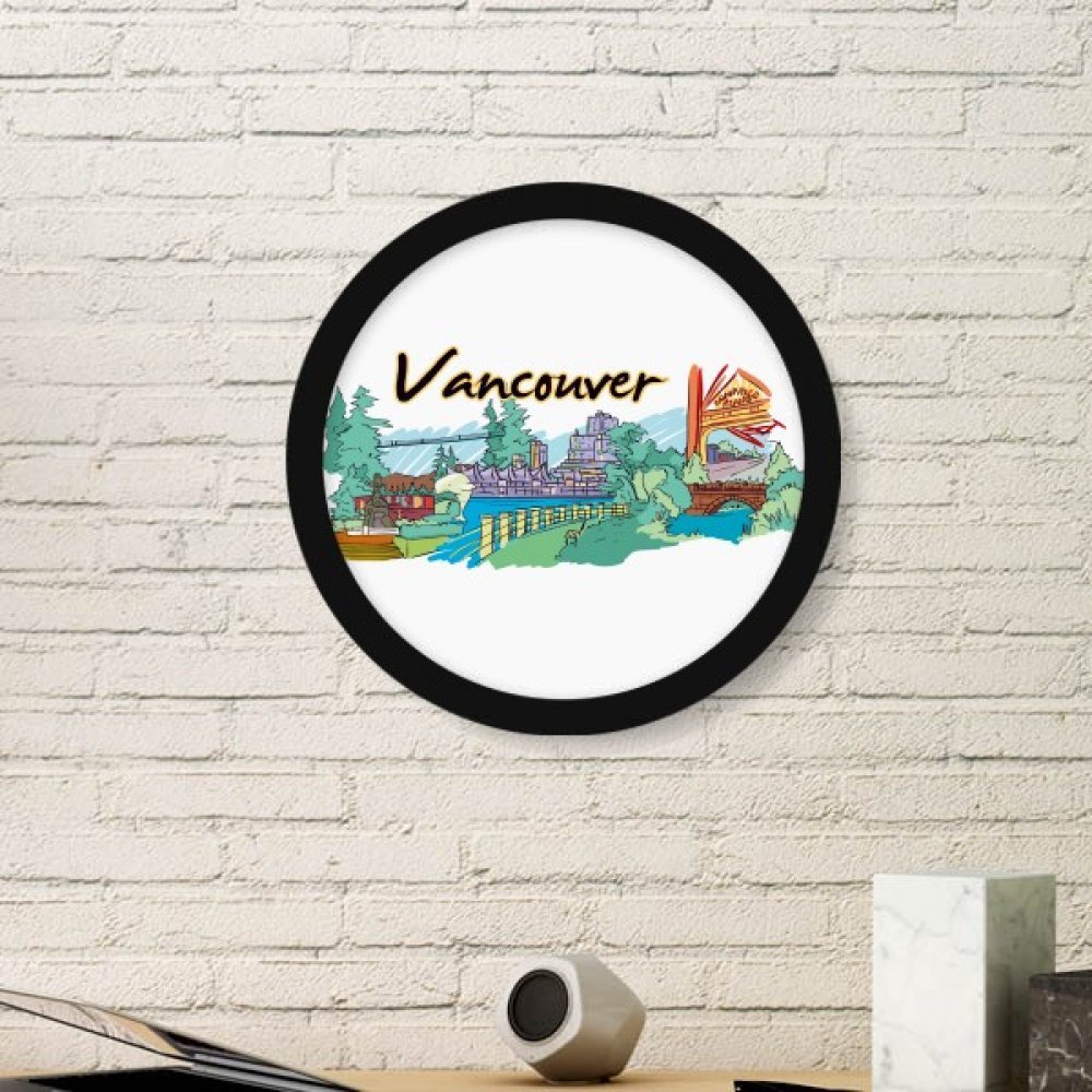 Cadre photo Vancouver aquarelle noir DIYthinker pour deco murale