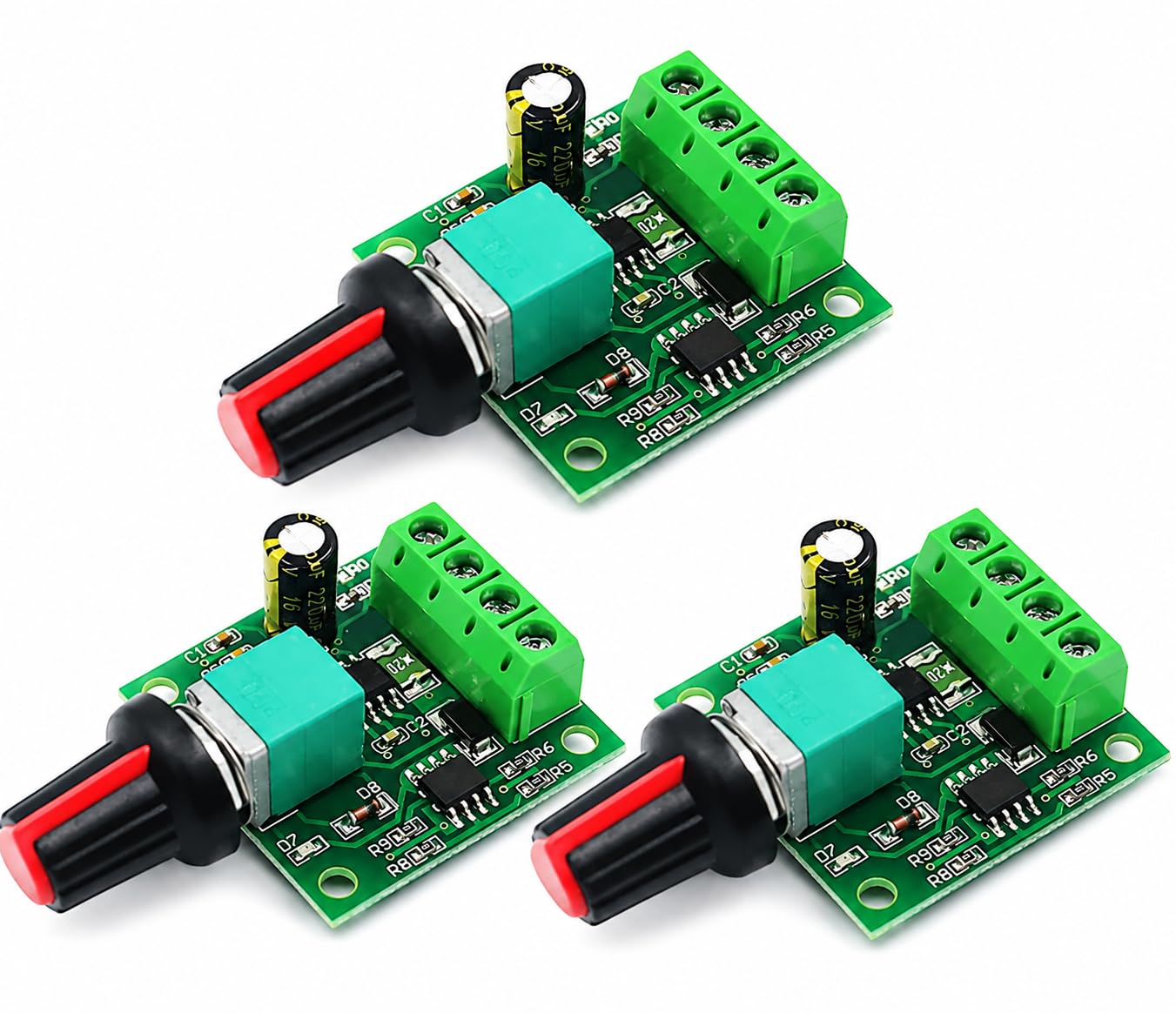 PWM DC Motor Speed Controller Module, 1.8V-12V 2A Low Voltage Adjustable Motor Speed Regulator, 0-100% PWM Control Board for DC Motors, Arduino, Robotics & DIY Projects, Pack of 3-image-37
