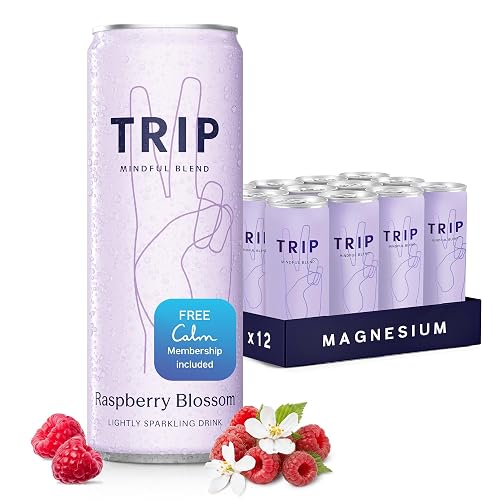 TRIP Lightly Sparkling Adaptogen Drink, Non Alcoholic Drink with Magnesium,