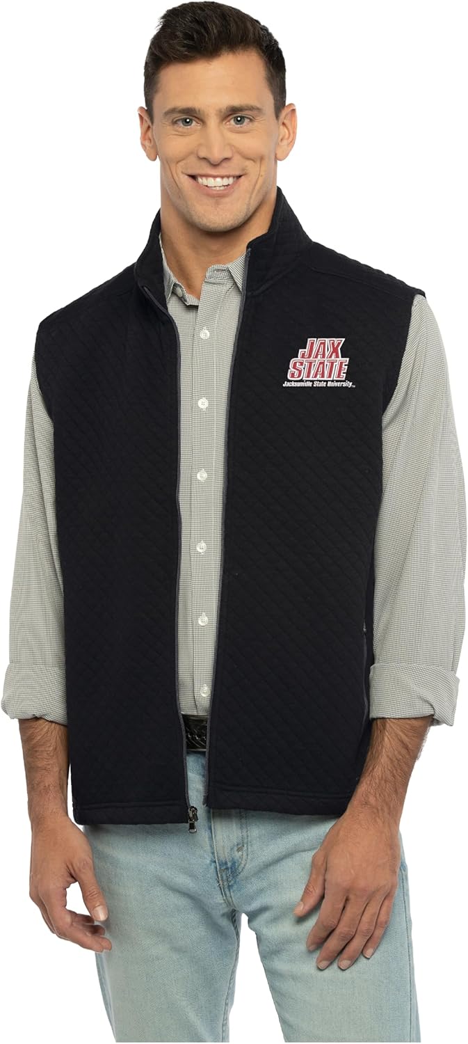 Vantage Apparel NCAA mens Men's Collegiate Full Zip Quilted Vest