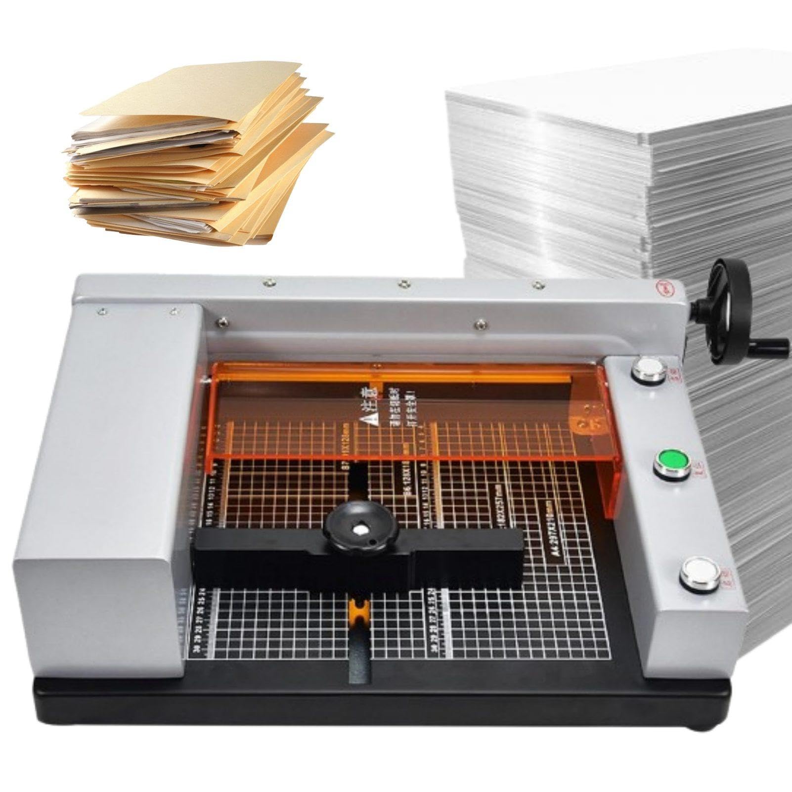 Taglierina elettrica e tagliacarte per pelle, per ufficio, casa, scuola, strumento di alta precisione da scrivania e industriale per cartoncino, carte e pelle