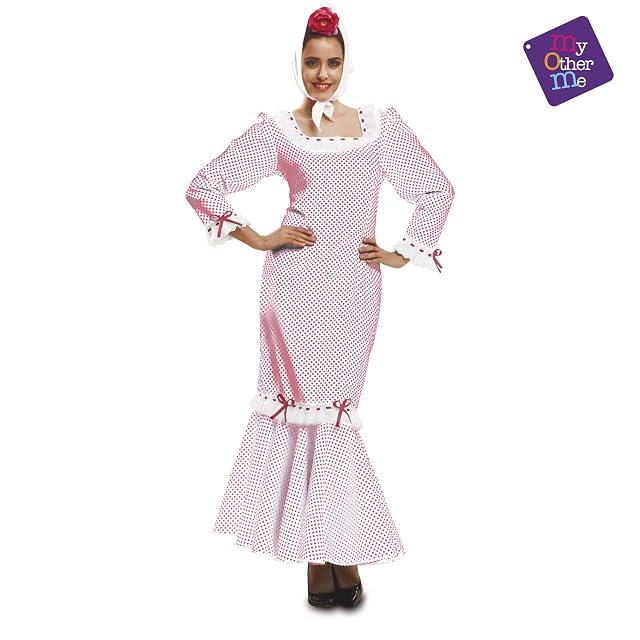 My Other Me - Disfraz de madrileña/chulapa para mujer, talla XL, color blanco (Viving Costumes MOM02328)
