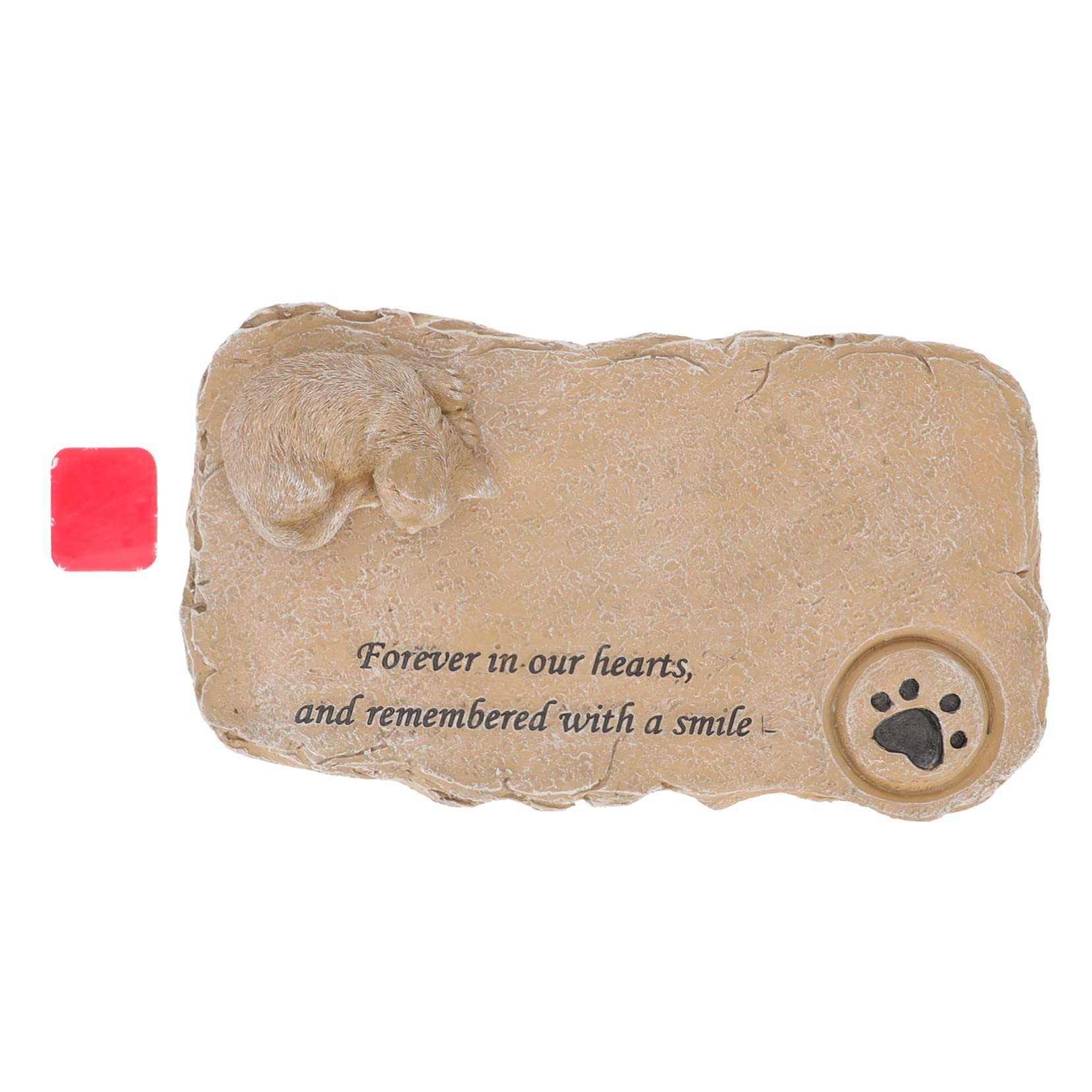Yardwe Lápida Conmemorativa de Resina para Mascotas Diseño de Gatito para Jardín