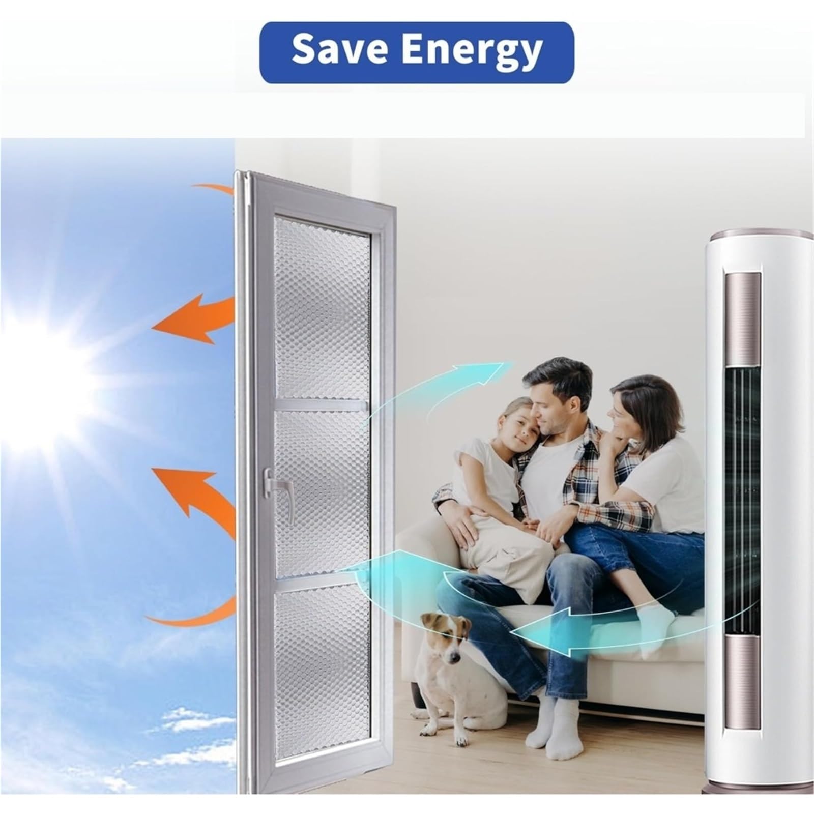 Rollo Aislante de Aluminio Lámina aislante reflectante de aluminio doble burbuja for ventanas, rollo for mantener la temperatura ambiente en vehículos recreativos (1 m x 3,0 metros)