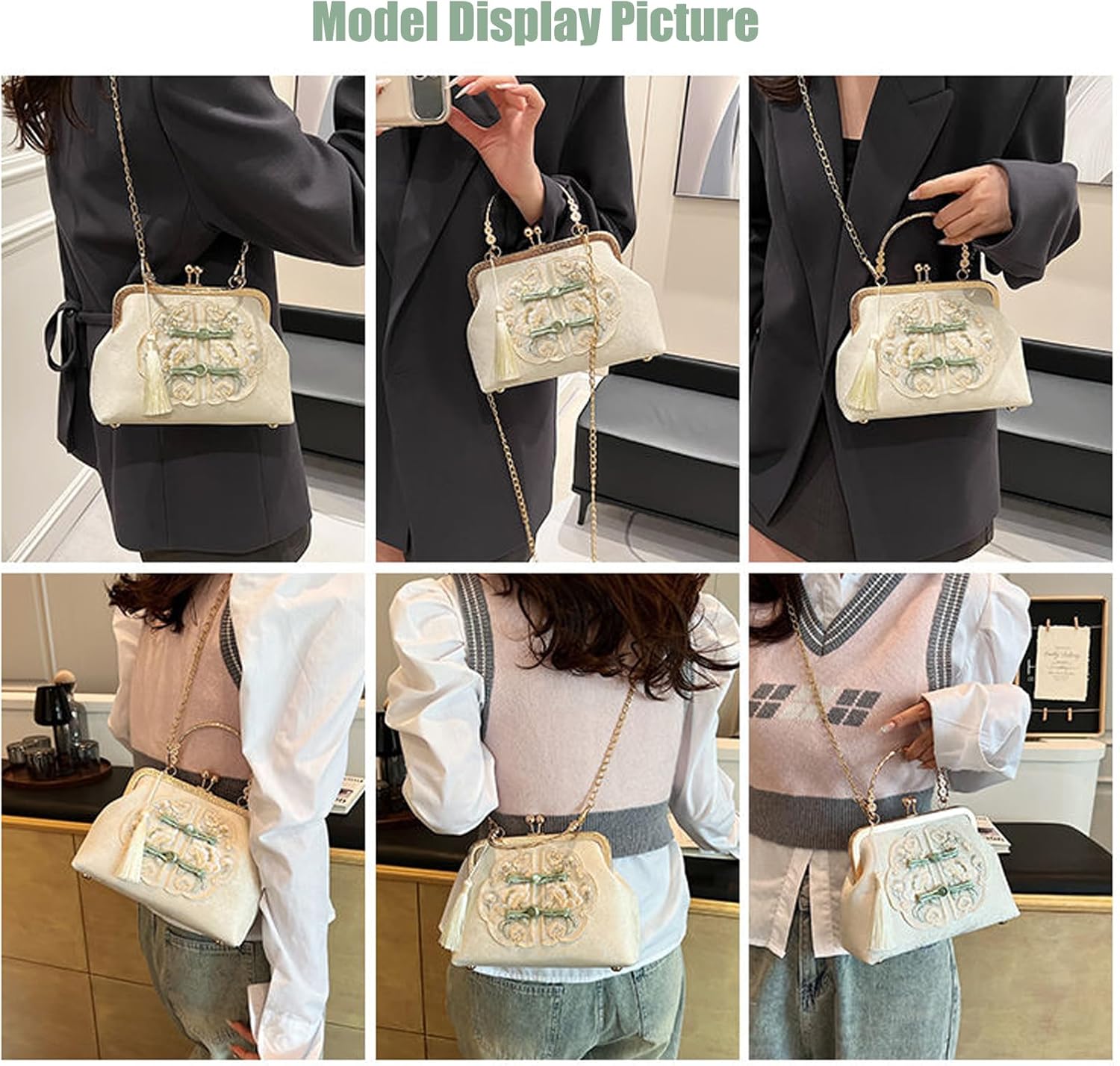 YeBon Retro Shoulder Chain Messenger Clutch Chinese Style Chinese knot Women's Evening Bags - Image 2