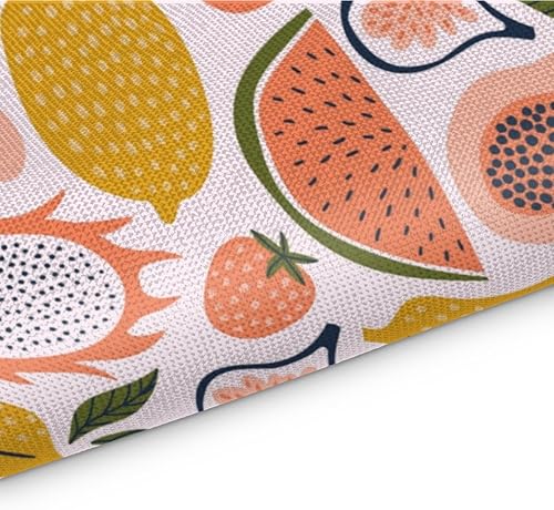 Miniatura 3 de Funny Fruit Design Placemats Set of 4 Table Mats Washable Placemat Waterproof Place Mats for Party Home Dining Table Decor 18x12 in