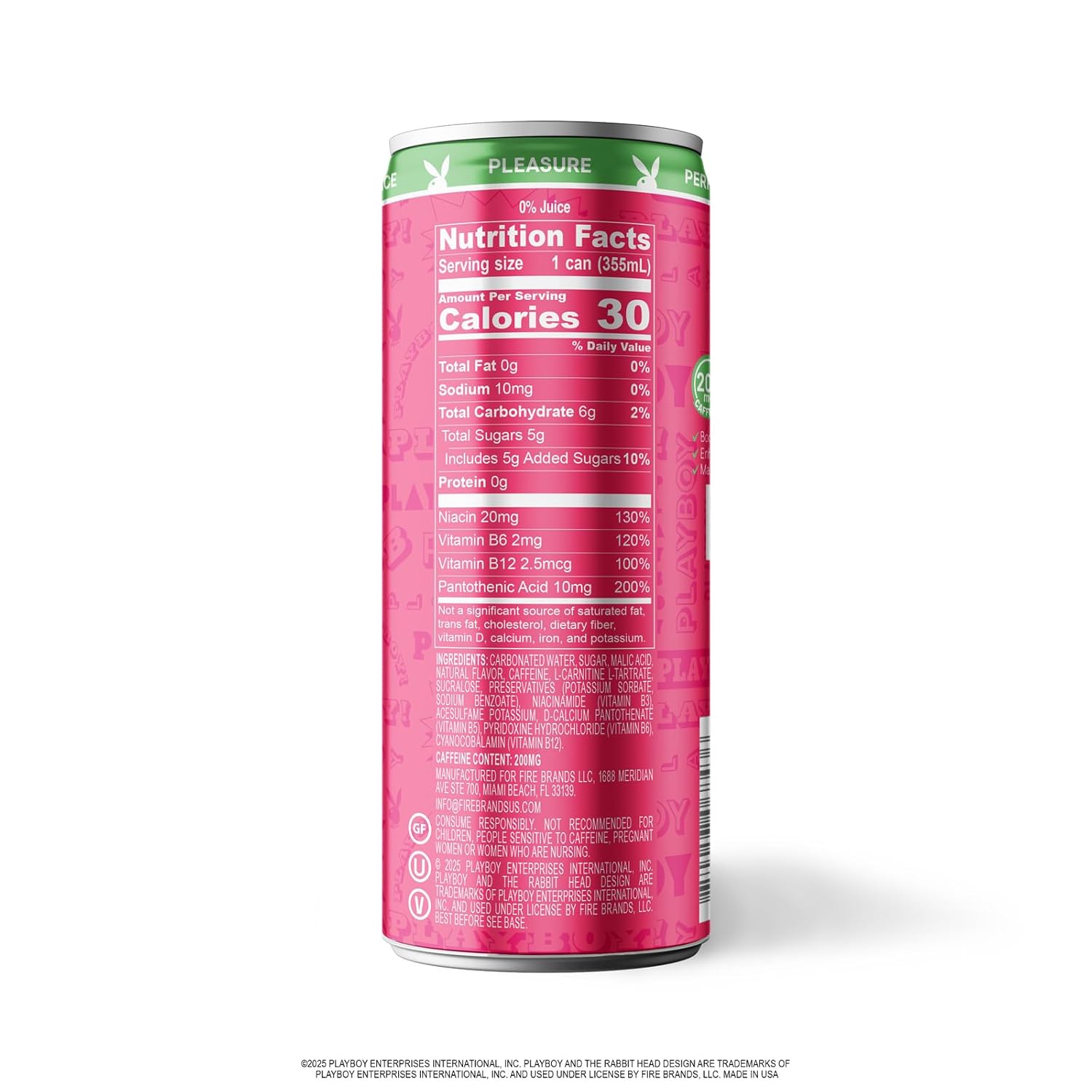 PLAYBOY Energy Drink – Lovely Melons (Watermelon) – 12 Pack of 12oz Cans | Performance + Pleasure Energy | NextGen Lifestyle Drink