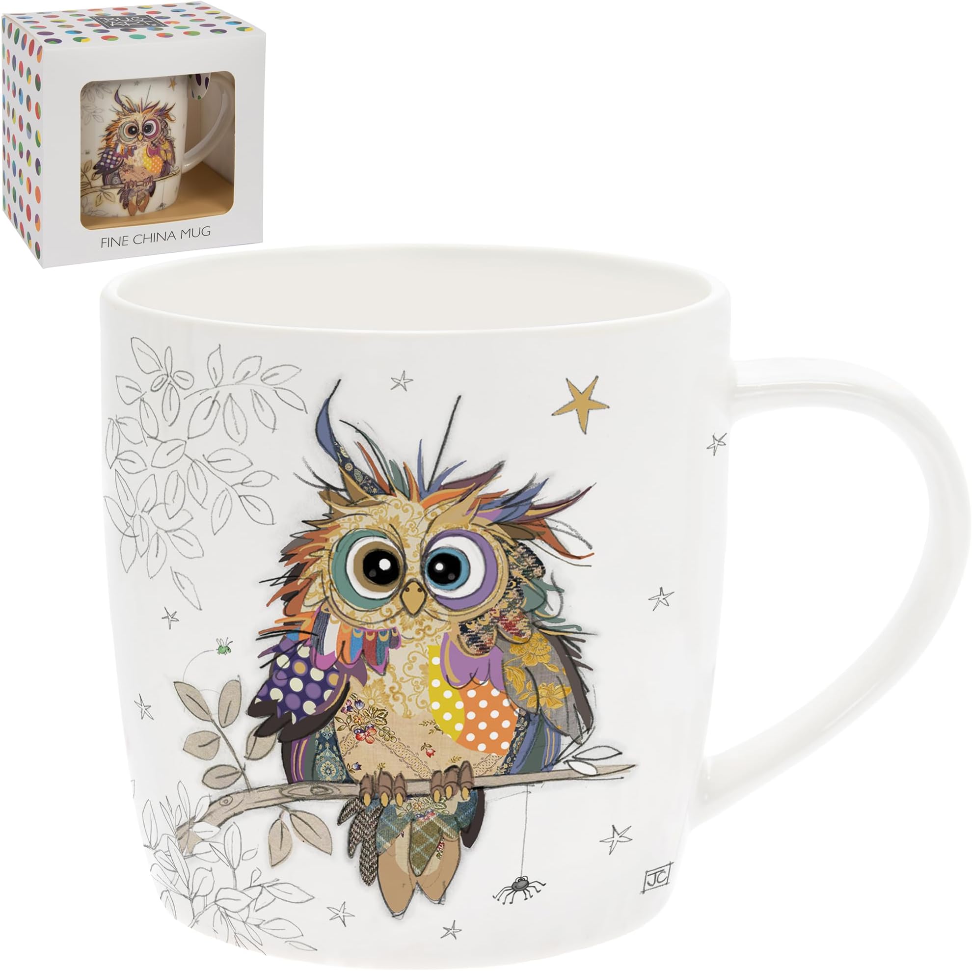 Lesser & Pavey Otto Owl Mug | Ceramic Coffee Mugs for Home or Work | Premium Design Mugs for All Occasions | Designed By Bug Art Lovely Mugs for Tea, Coffee & Hot Drinks