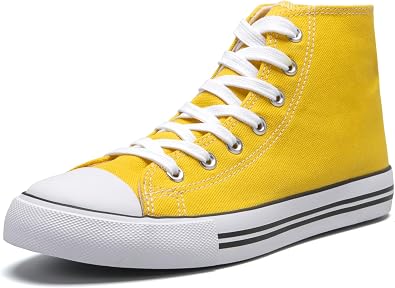 The Fashion Supply Kids High Top Sneakers for Girls Boys Teen, Hightop Canvas Tops Lace-Up Shoes