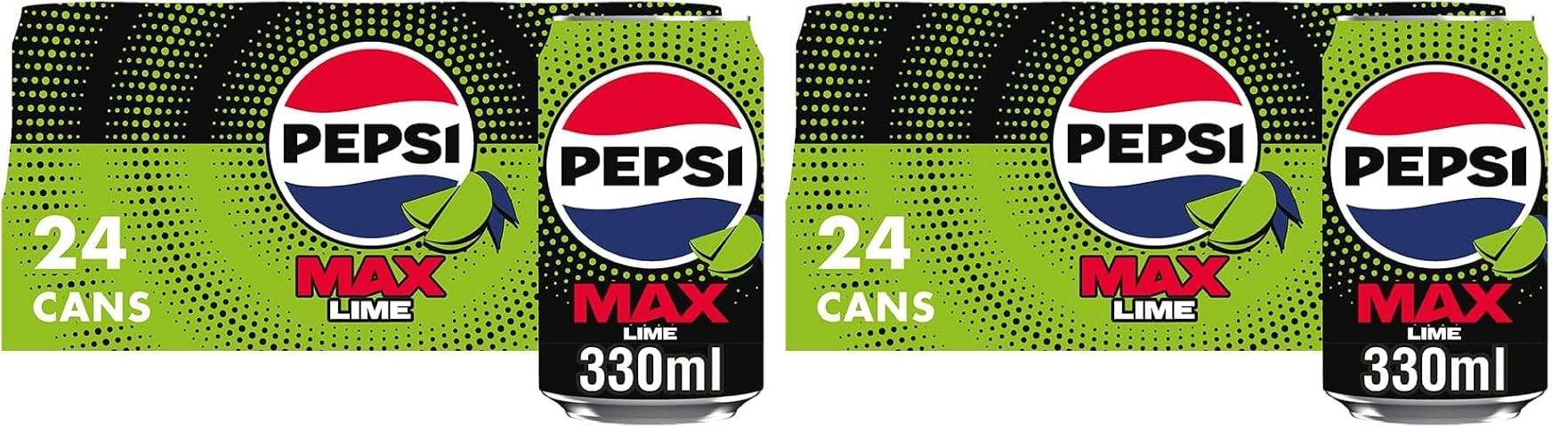Pepsi Max Lime 24 x 330ml Can (Pack of 2) - 330 ml (Pack of 48)