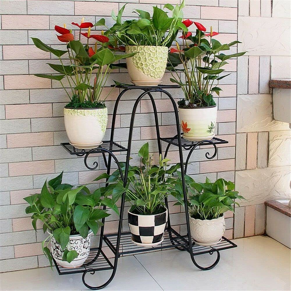 Bee Creative Balcony Plant Stand, Rustic Wood Design (Black) (B08P5YZ548) Amazon Price History, Amazon Price Tracker