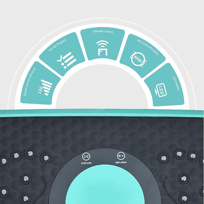 Plataforma Vibratoria para Ejercicio, 150 Velocidades, 450 lbs Capacidad miniatura 4