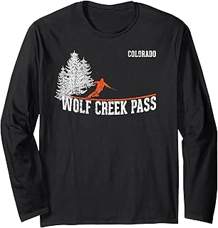 1980s Style Wolf Creek Pass CO Long Sleeve Skiing Shirt Long Sleeve T-Shirt