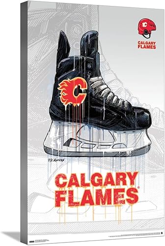 Miniatura 5 de Trends International NHL Calgary Flames - Drip Skate 21 Wall Poster, 22.37" x 34.00", Stretched Canvas