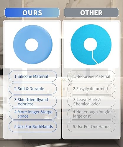 Miniatura 7 de Fundas de fundición para piernas de ducha para adultos, protector de yeso impermeable para ducha, cubierta de pierna suave y reutilizable para