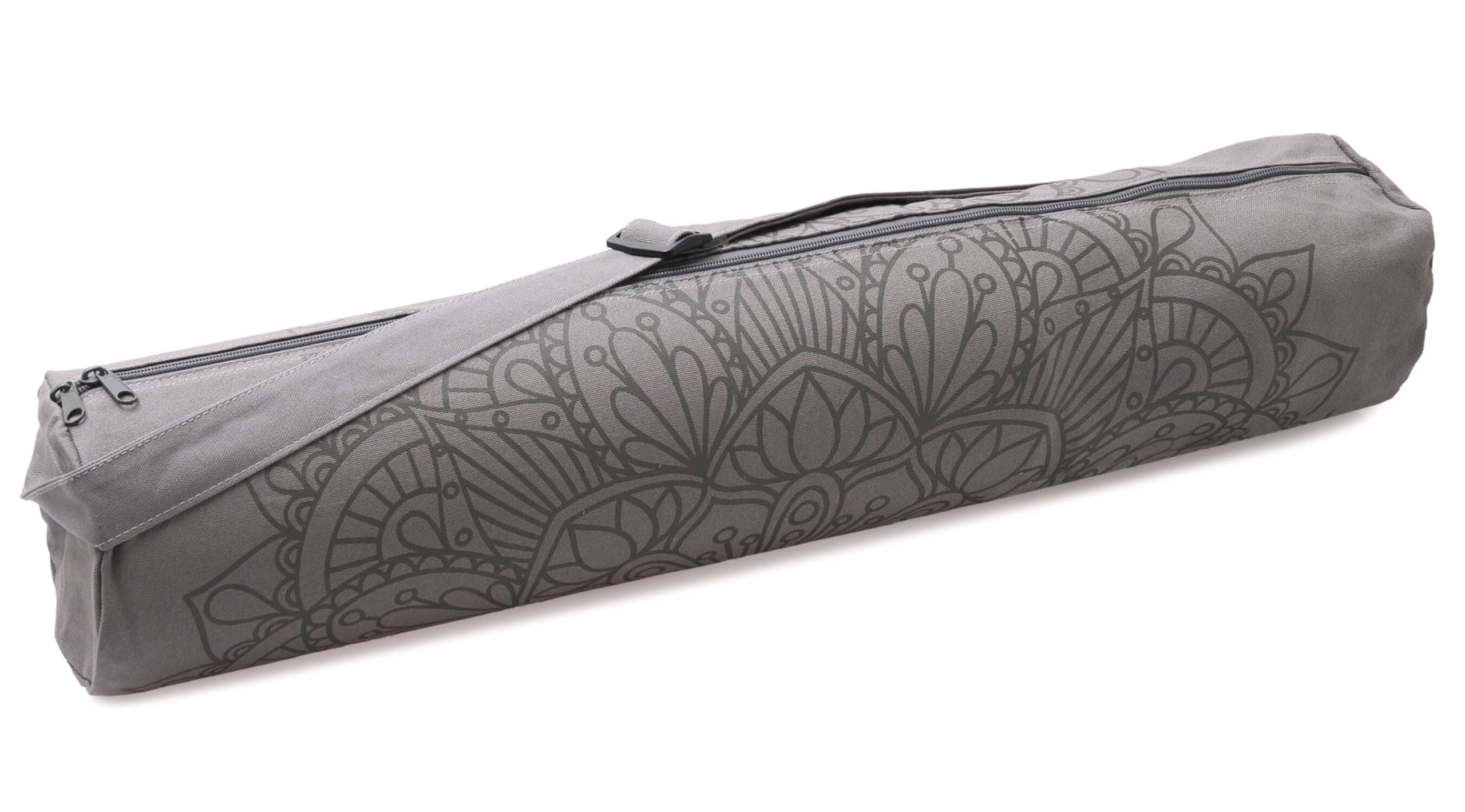 Yogatasche yogibag® basic - zip - cotton - art collection - 86 cm - lotus mandala - graphit