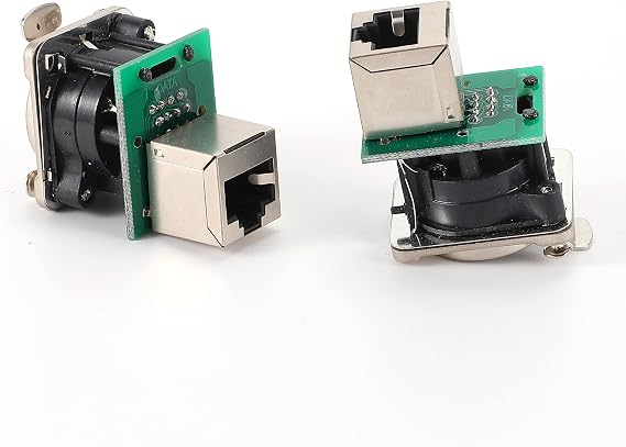 20pcs RJ45 Network Data Cable Connector Socket Solderless Weld Crimping Dustproof LED Large Screen Data Transmission Ethernet Module (AE8FDP)