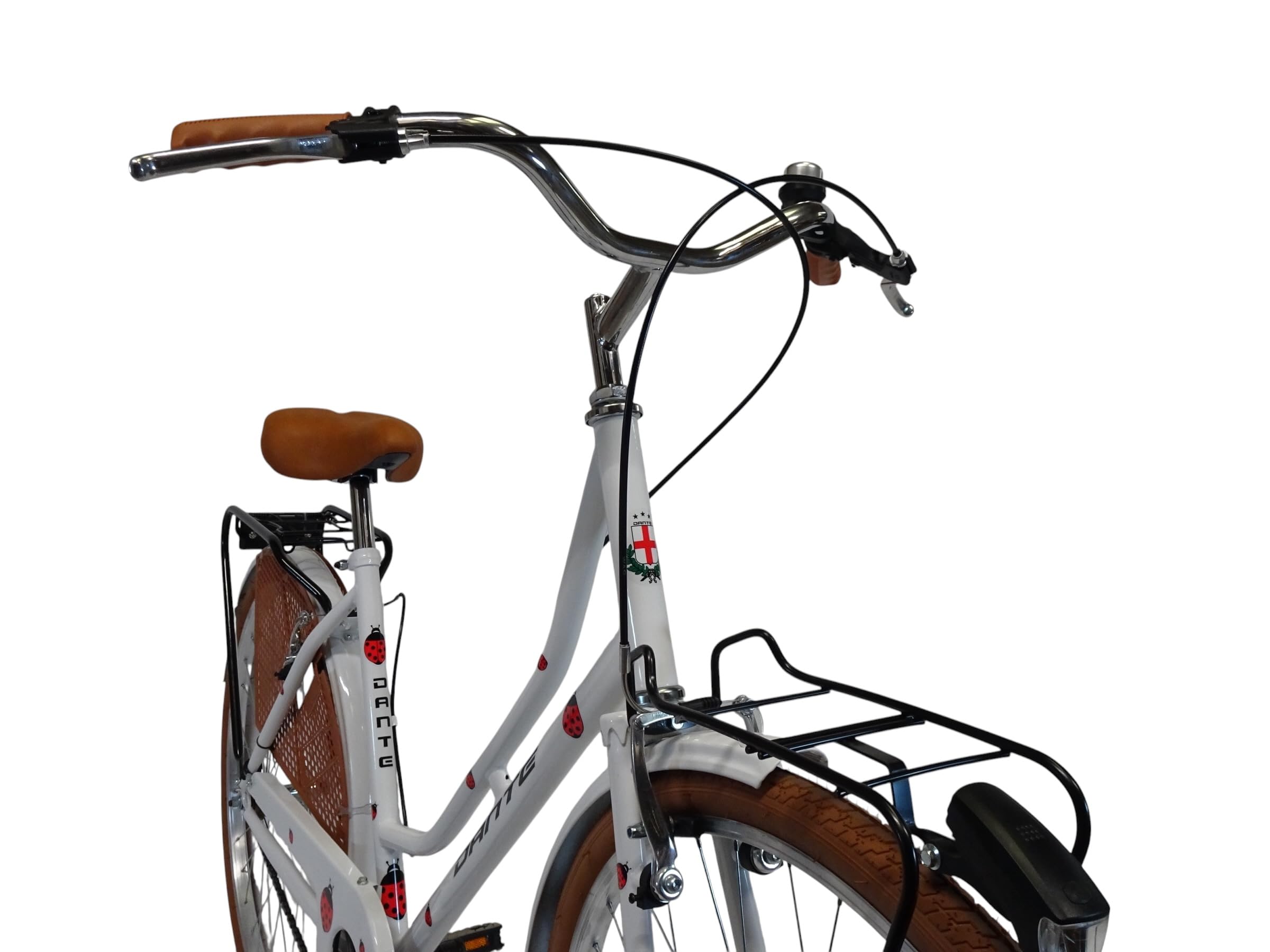 Bicicletta donna da città per passeggio Olanda 26, classica stile retrò ad una velocità, con particolati miele