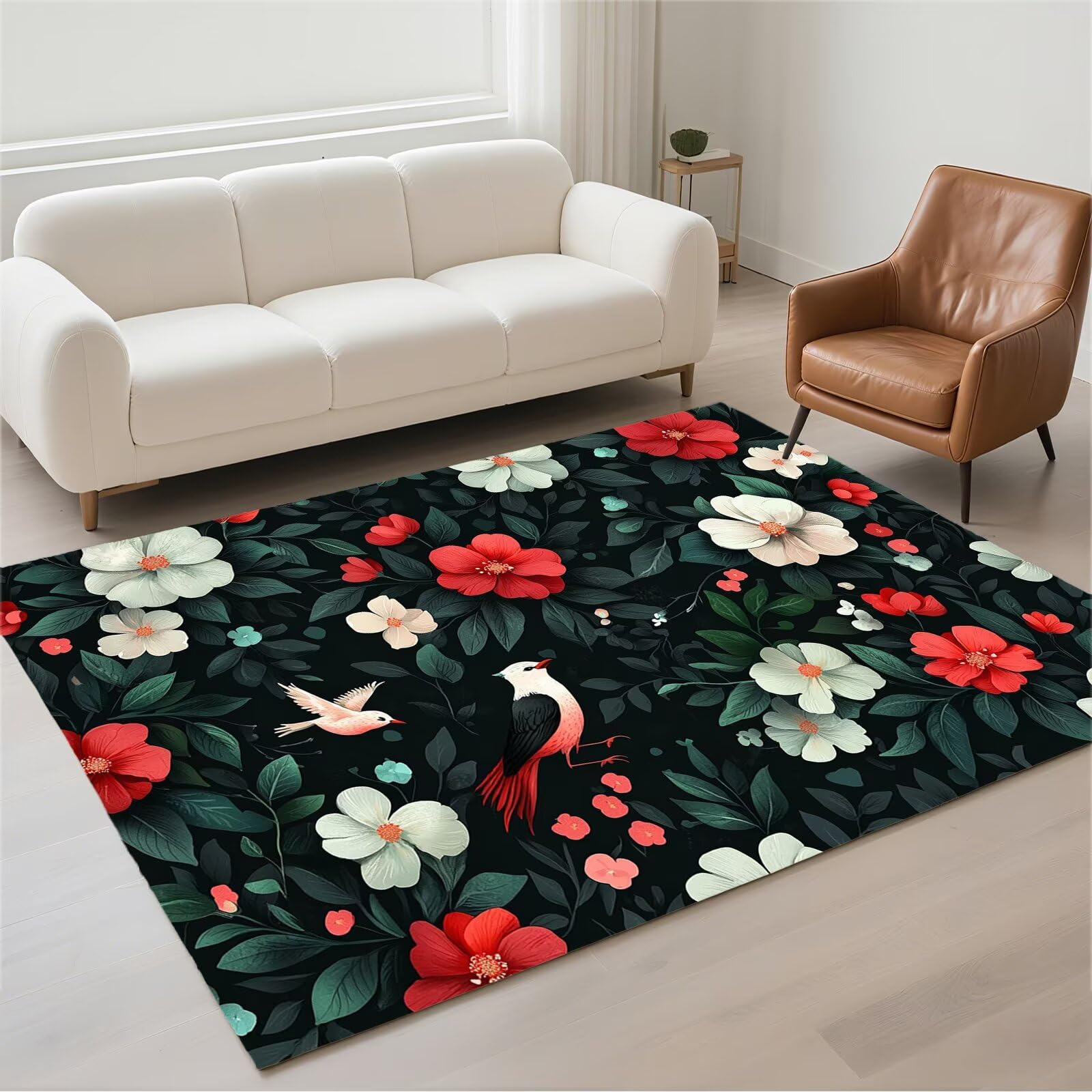 Tapis de couloir lavable et antidérapant en pile bouclée