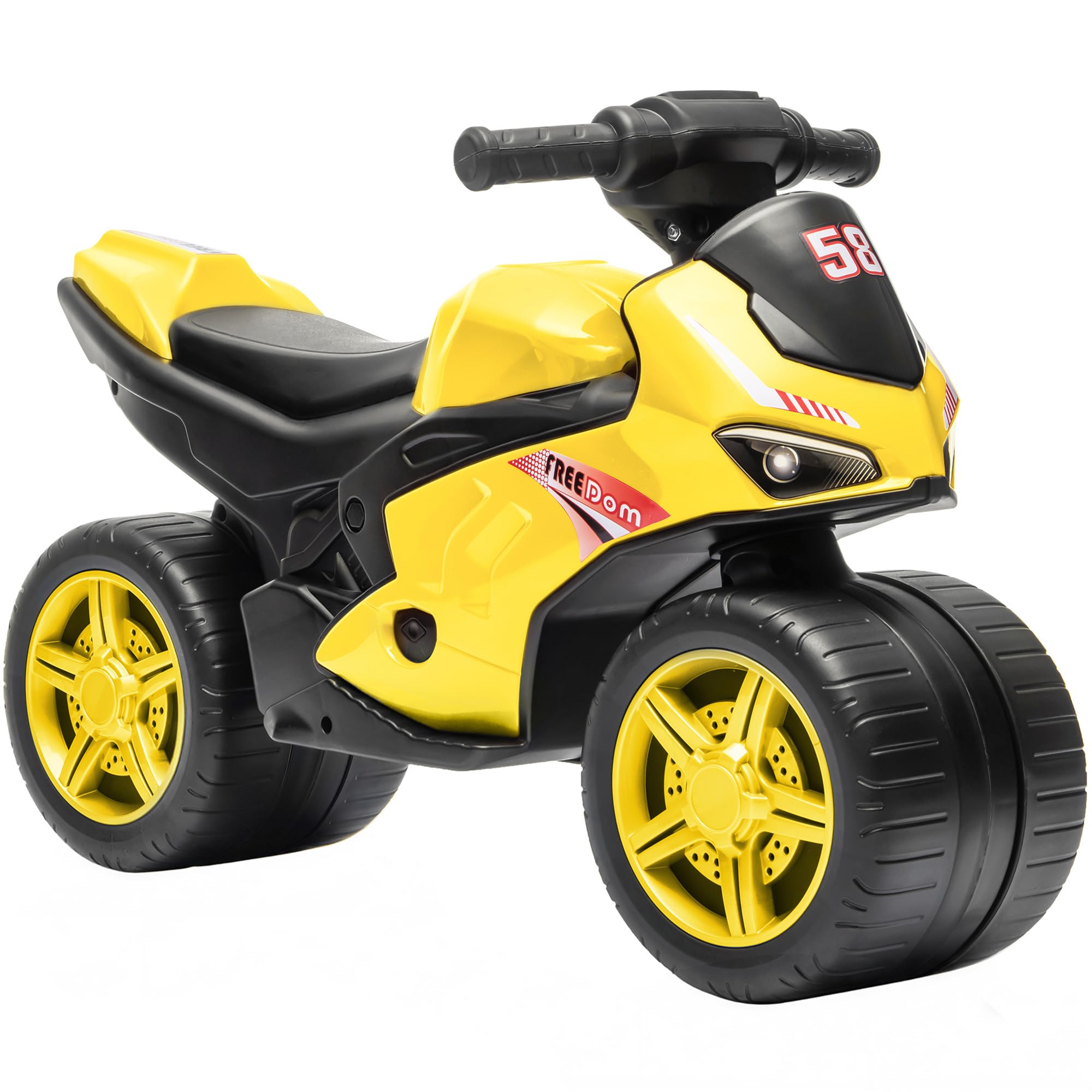 AIYAPLAY Bicicletta Senza Pedali per Bambini 18-36 Mesi con Musica | Balance Bike, Ruote Extra Larghe, Design Motociclistico, Fino a 20 kg