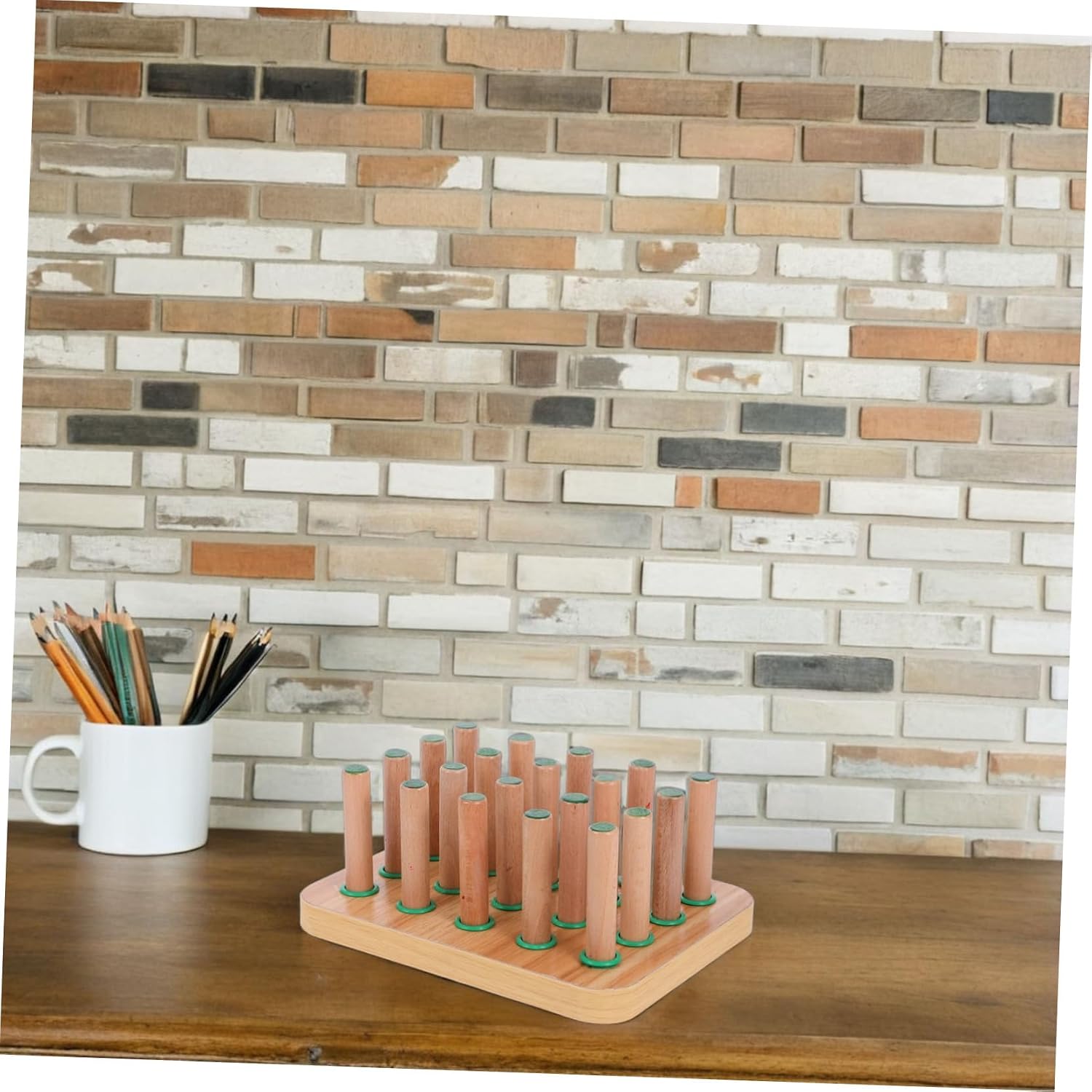 Rehabilitation Training Board Stroke Hand Therapy Equipment Hand Exercise Board Enhance Fine Motor Skills Finger Flexibility Wooden Pegboard