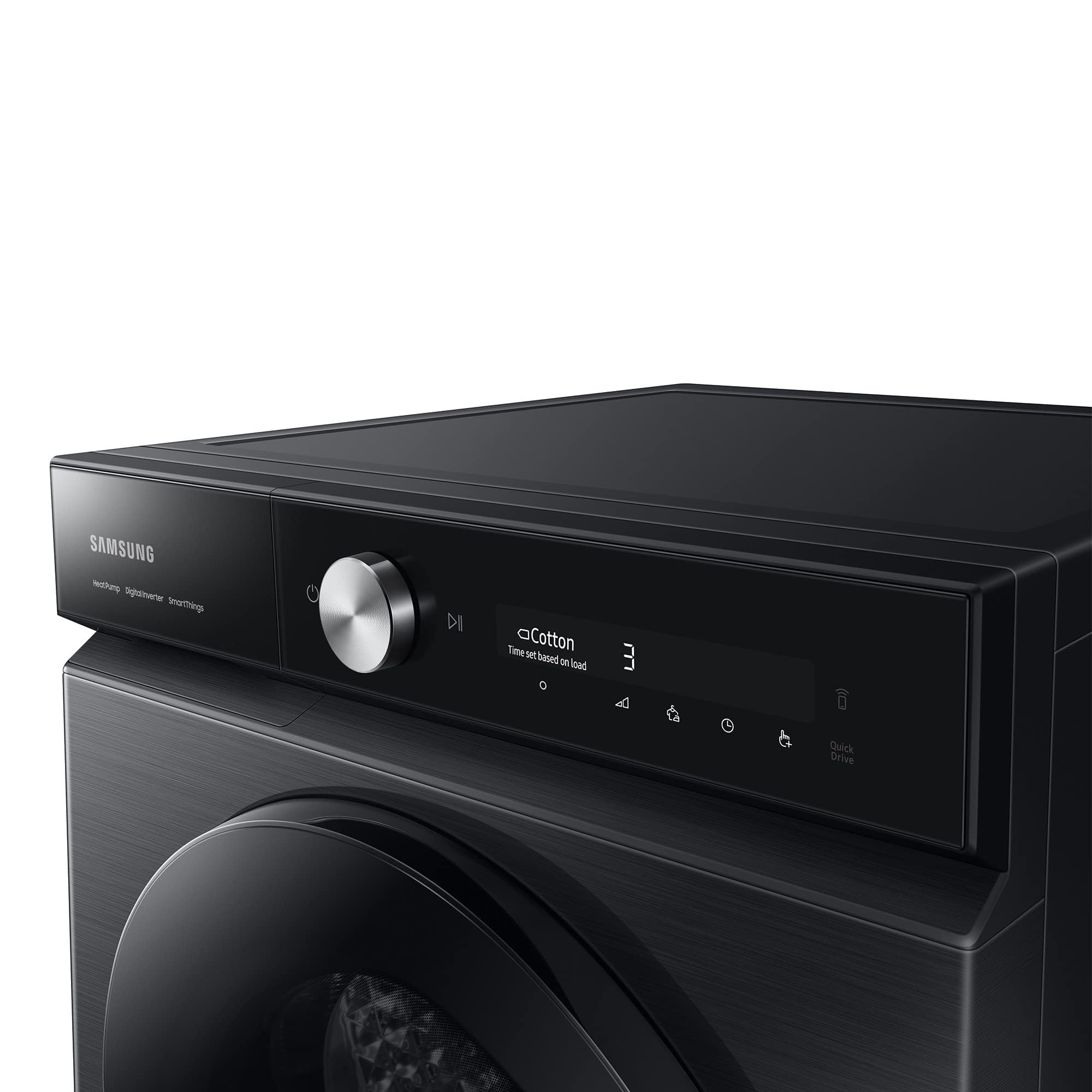 Samsung DV90BB9445GBS2 Bespoke Wärmepumpentrockner, 9 kg, AI Dry - intelligentes Automatikprogramm, QuickDrive, AI Control, Super Speed und Super Leise, Schwarz