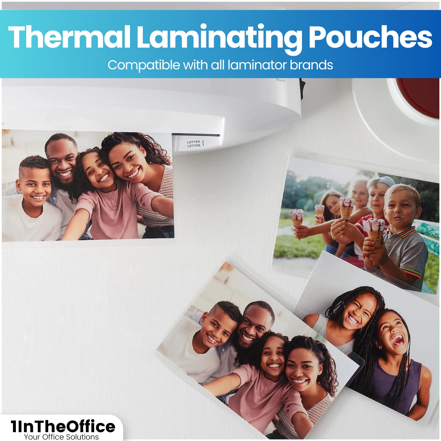 1InTheOffice Thermal Laminating Pouches 4x6