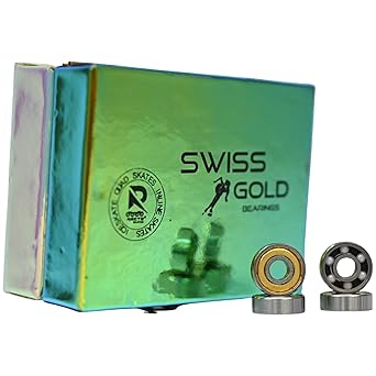 Swiss Gold Ceramic White Ball Bearing 7mm and 8mm (8mm Inline Skate Bearing 608)