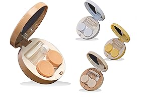 4 Pack Portable Colored Contact Lens Travel Case Kit