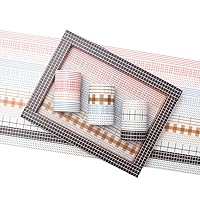 Vista 2 de Basic Washi Tape Set 12 Rolls Dot & Grid Decorative Tapes for Journals, Planners, Scrapbooking, Gift Wrapping, DIY Crafts
