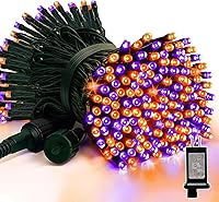 Vista 16 de LAMPHOME - Cadena de luces decorativas navideñas de 33 pies, 100 luces LED de alambre verde, luces de hadas estrelladas enchufables, 16 modos