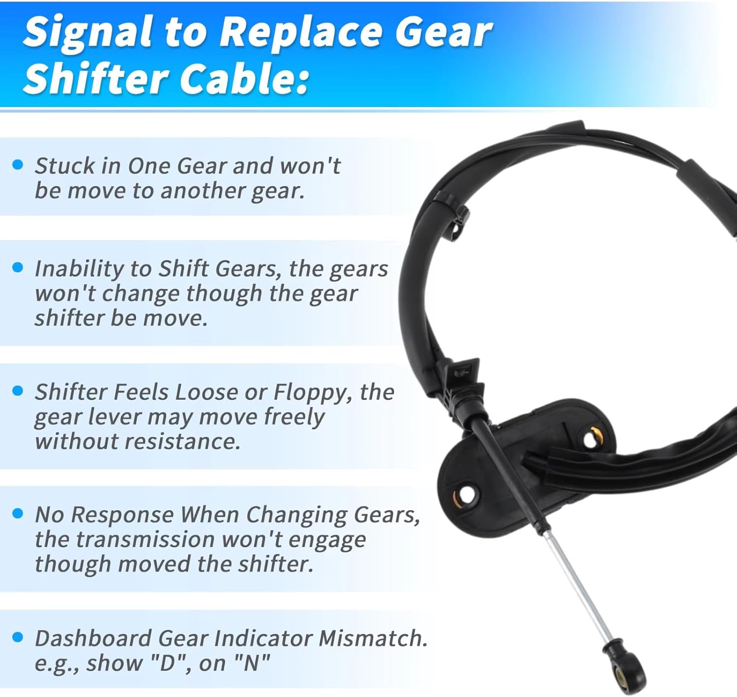 Gearshift Cable Compatible With For Escape 2.5L 3.0L 2009 2010 2011 2012 Car Automatic Transmission Gear Shifter Selector Cable AL8Z7E395A