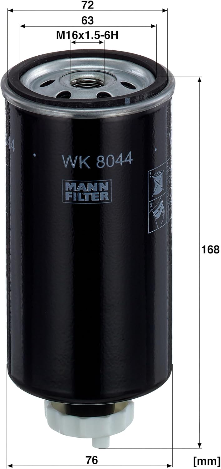 MANN-FILTER WK 8044 x Fuel filter – Fuel filter set with gasket/gasket set – For Utility Vehicles