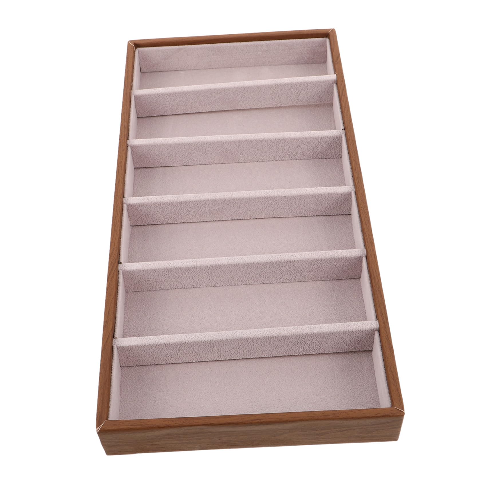 BESTYASH Estante de Exhibición para Guardar Gafas de Sol Caja de Madera para Almacenamiento de Joyas Organizador de Escritorio Compartimentos para Gafas Bandeja Organizadora para Uso