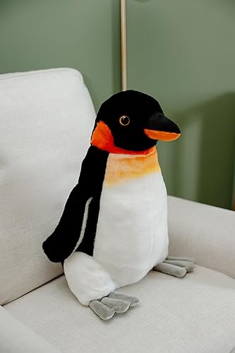 Miniatura 5 de The Petting Zoo Peluche de pingüino emperador, regalos para niños, animales marinos Wild Onez, juguete de peluche jumbo de pingüino de 20 pulgadas