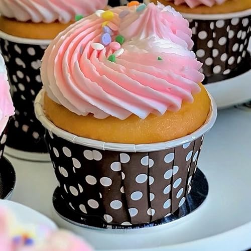 Miniatura 3 de The Baker Celebraitons - Soporte para magdalenas (100 unidades, 2.5 pulgadas), color marrón