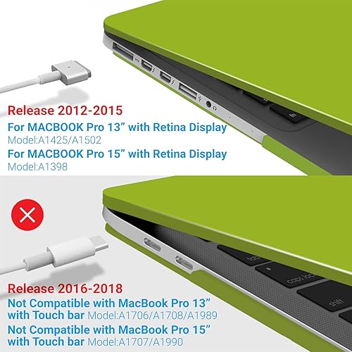 Miniatura 175 de iBenzer – 2 en 1 carcasa de plástico duro y cubierta de teclado para MacBook Pro Retina de 13"/15", Negro