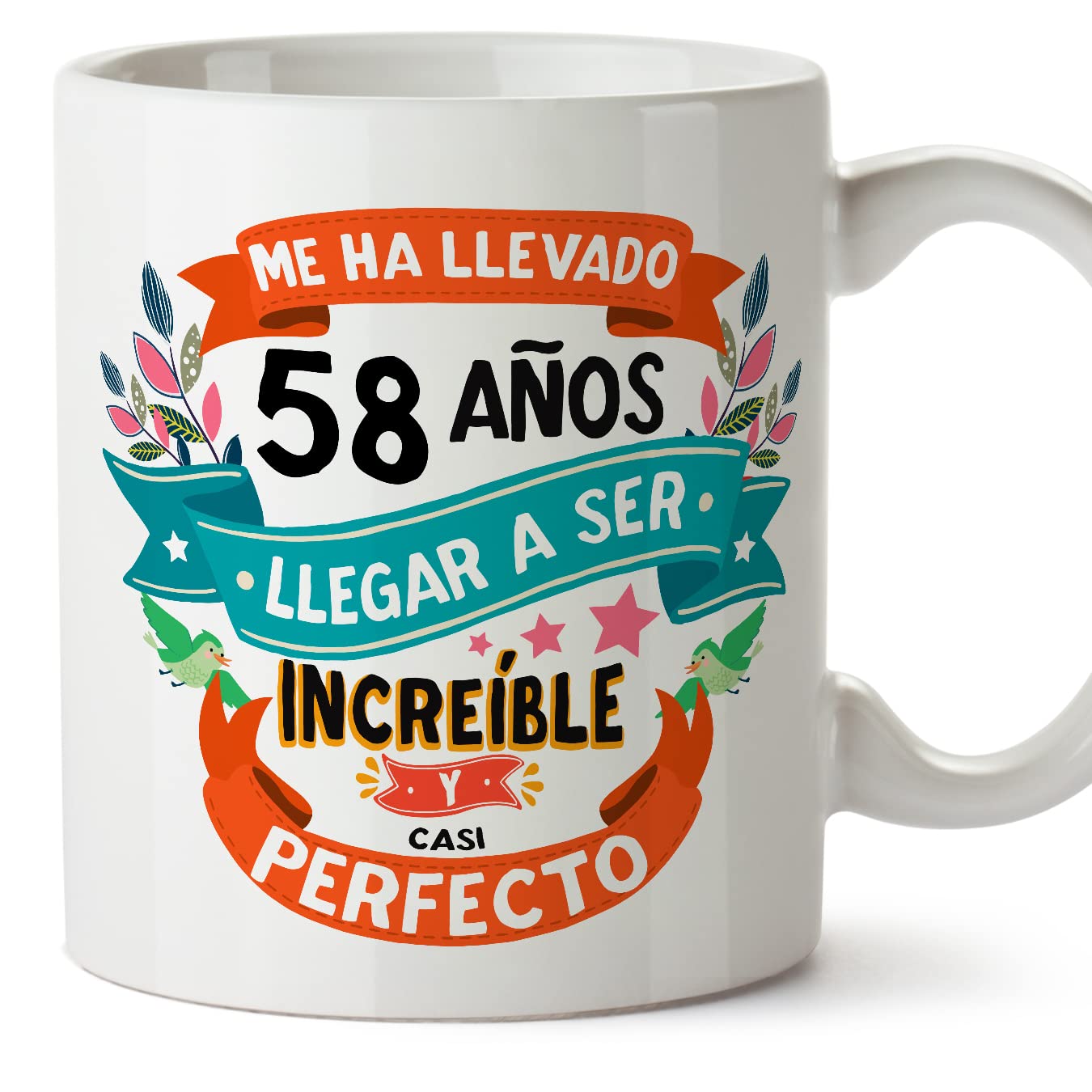 MUGFFINS Taza 80 Cumpleaños - "Me ha llevado 80 años llegar a ser increíble y casi perfecto - Regalos Desayuno Feliz Cumpleaños — view 155