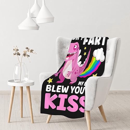 Miniatura 3 de Divertida manta de dinosaurio de regalo para niñas y niños, manta de franela suave de 50 x 60 pulgadas, regalo divertido para adolescentes, mujeres,