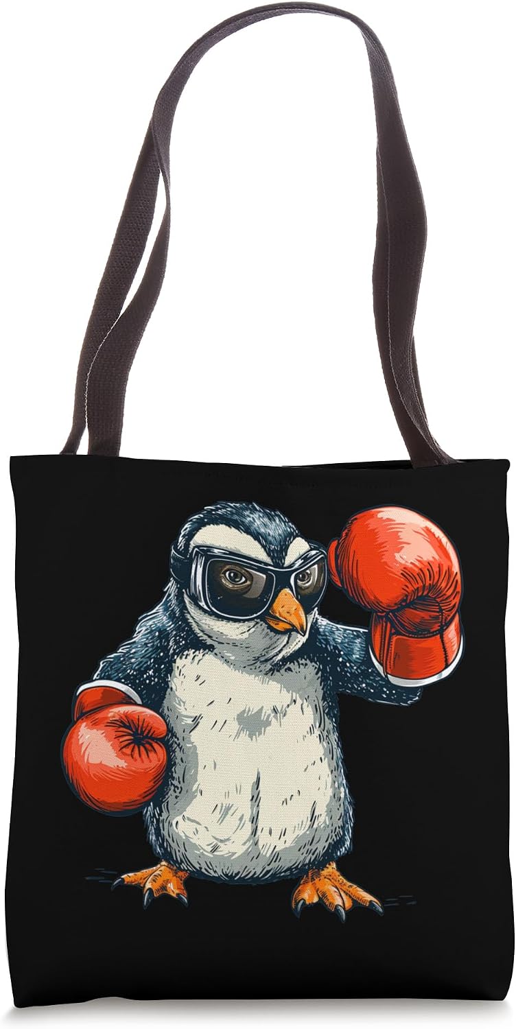 Funny sunglasses and boxing gloves for penguin costume Tote Bag
