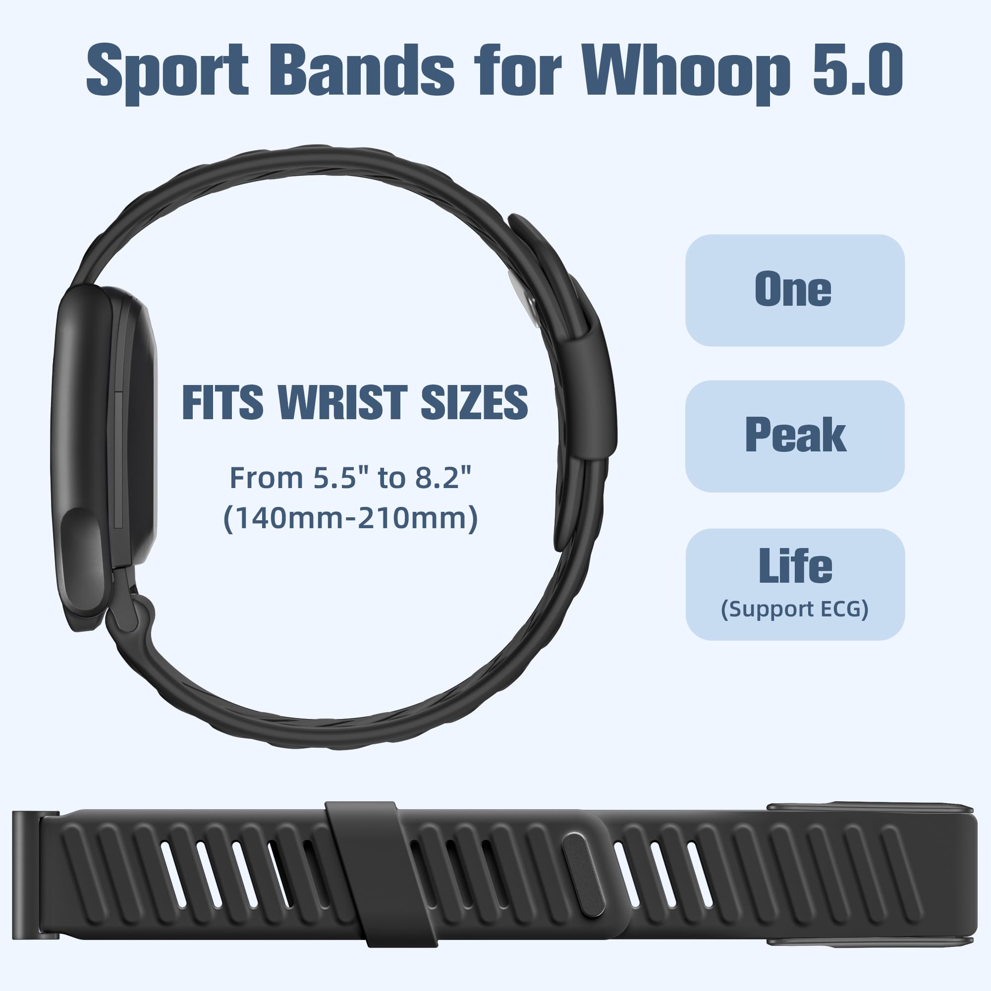 Whoop 5.0 Replacement Band - Getino Silicone Strap -4 Whoop 5.0 Replacement Band - Getino Silicone Strap -4