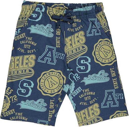 Pantaloons Junior Boys 100% Cotton Printed Casual Shorts | Drawstring Waist | Regular Fit | Ages 8–16 Years