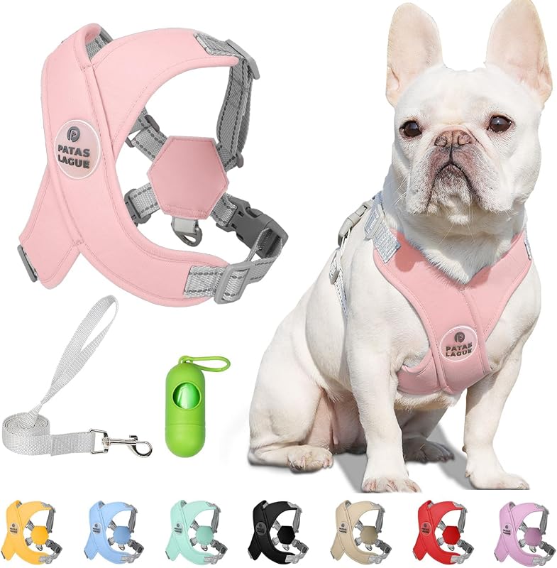 Peitoral para Gatos e Cães Pequenos com Guia, Modelo X, Rosa XS Patas Lague
