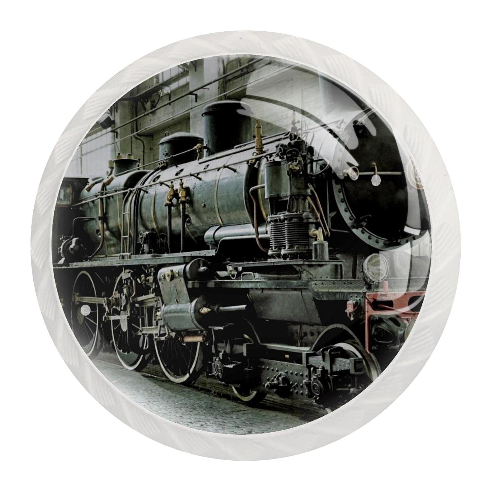 Poignées de cuisine et boutons de tiroir motif vieux train pour meuble moderne